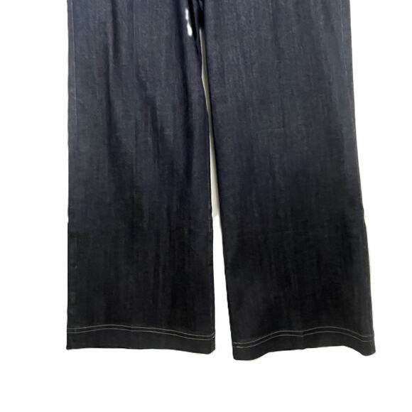Jones New York Trouser Jeans Size 16 Dark Wash Wide Leg Stretch Denim Classic - Picture 13 of 16